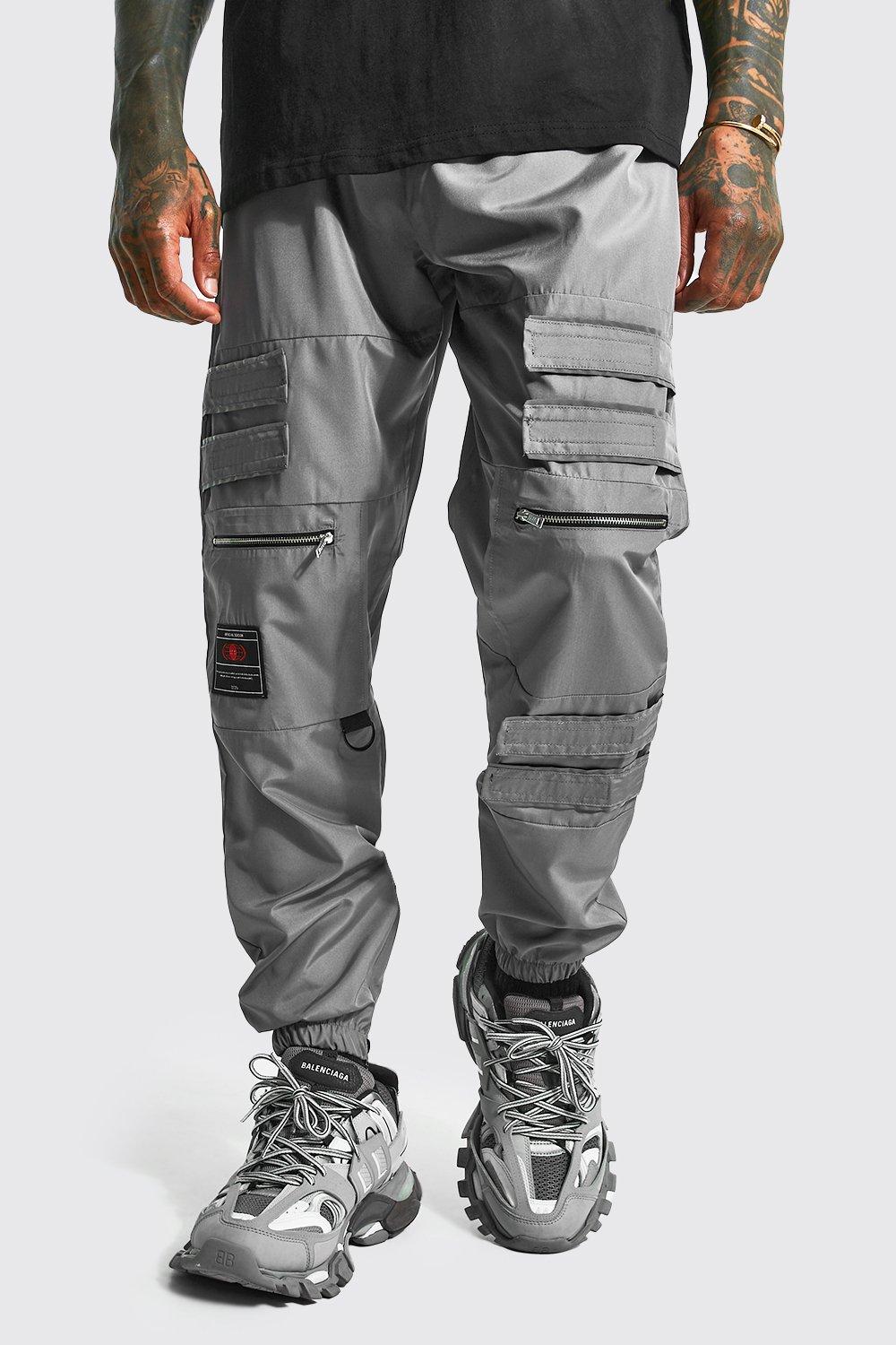 Boohooman discount reflective joggers